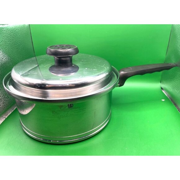 Lifetime Stainless Steel 2 Qt. Sauce Pan Double Boiler Lid Kitchen Cookware VTG - Picture 3 of 12